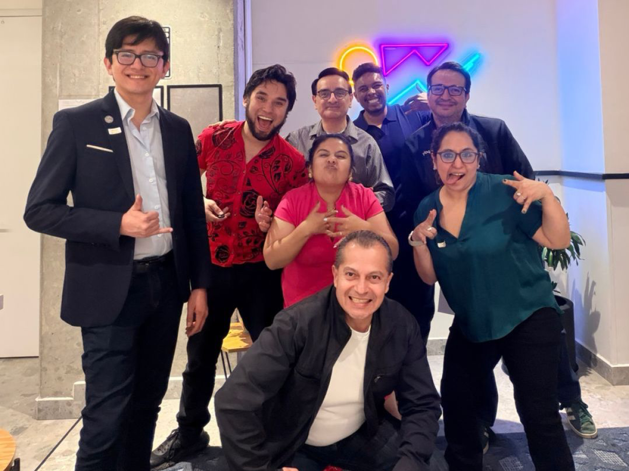 Mexico City Toastmasters members at a meeting